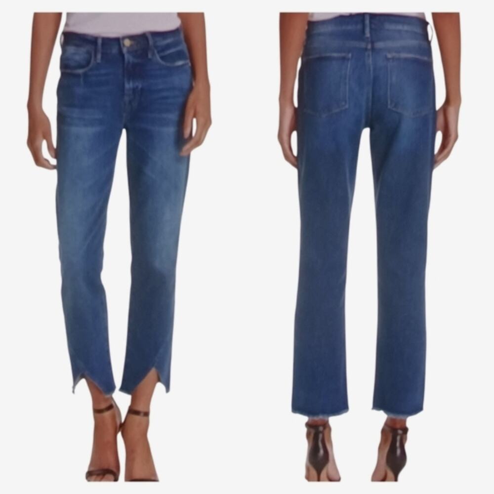 Frame Le High Straight Split Hem EUC $248 Size 33    J1697
